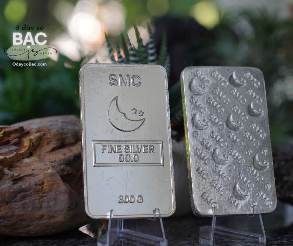 Bạc miếng SMC Bạc Mặt Trăng 8 lượng 300 gram