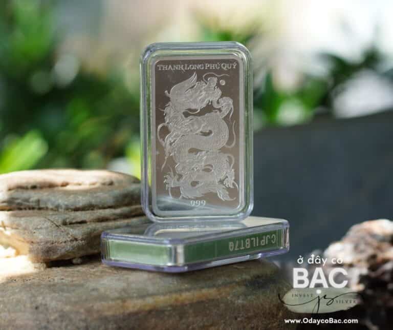 Bạc thỏi Thanh Long Phú Quý 5 lượng