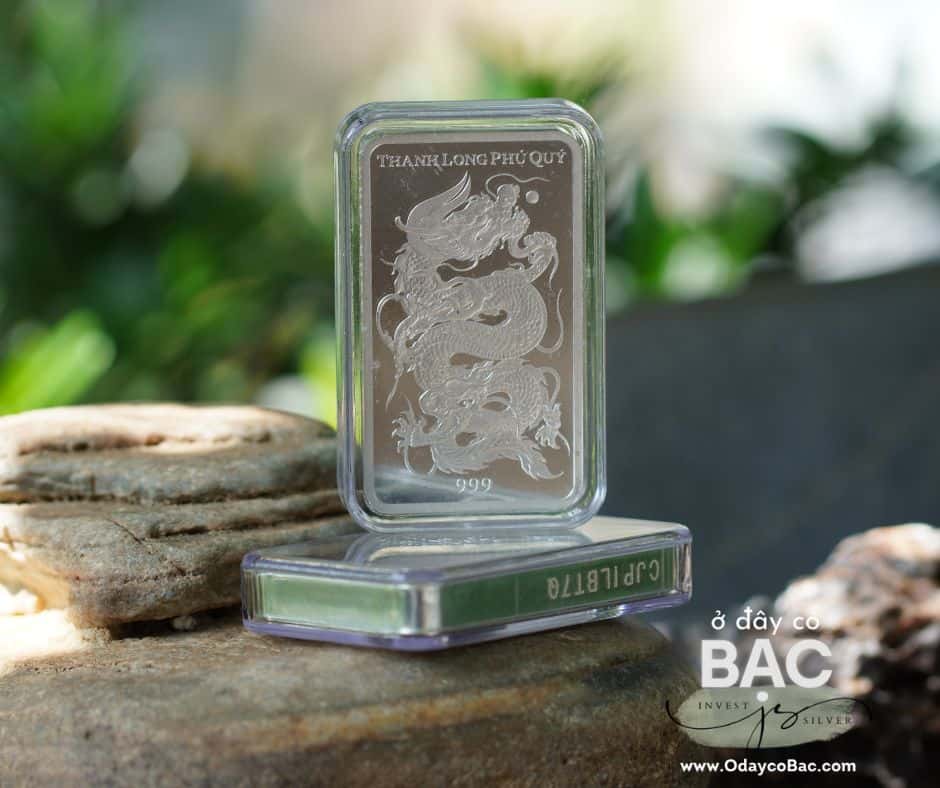 Bạc thỏi Thanh Long Phú Quý 5 lượng