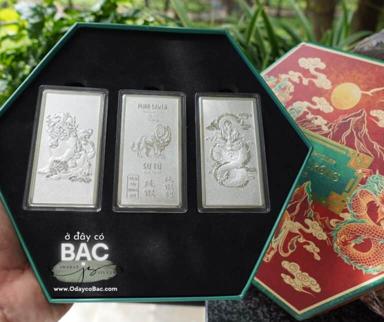 bạc mỹ nghệ Lân Sư Rồng 15 Lượng