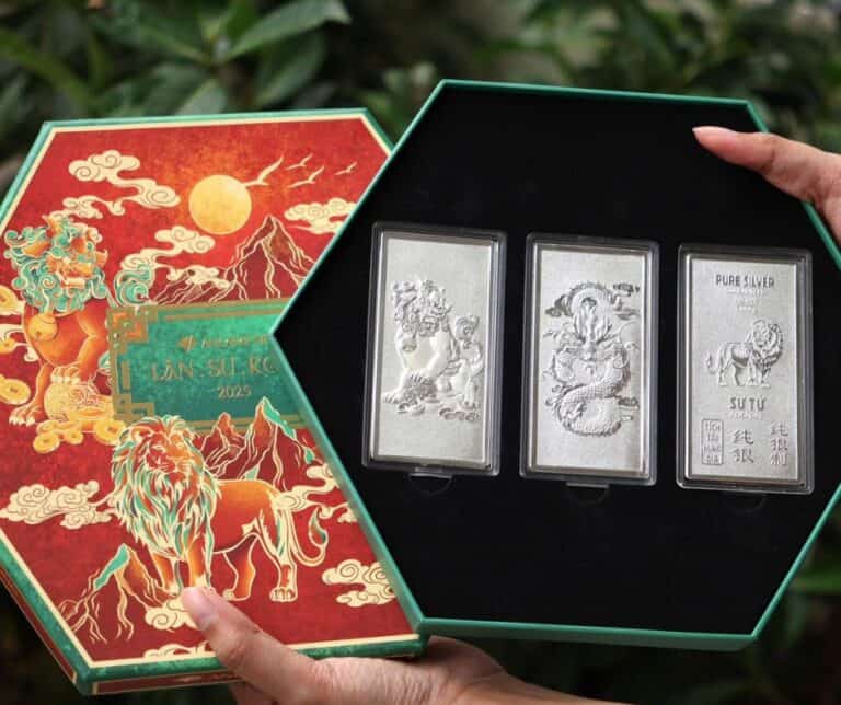 Bạc miếng Lân Sư Rồng Ancarat Silver