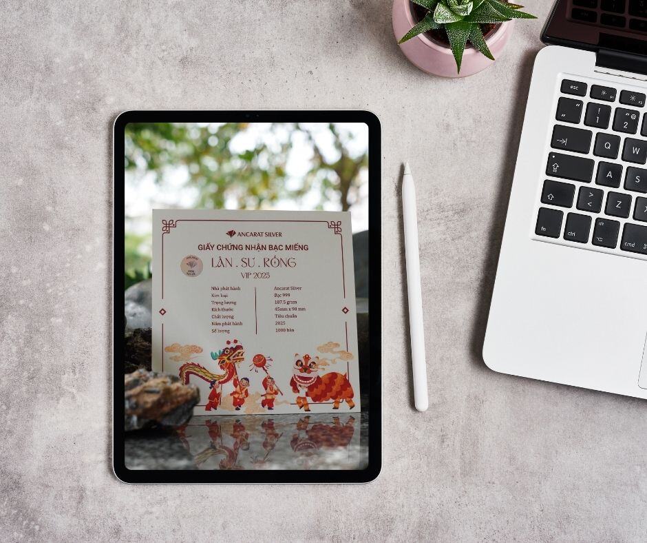 Bạc mỹ nghệ Lân Sư Rồng Ancarat