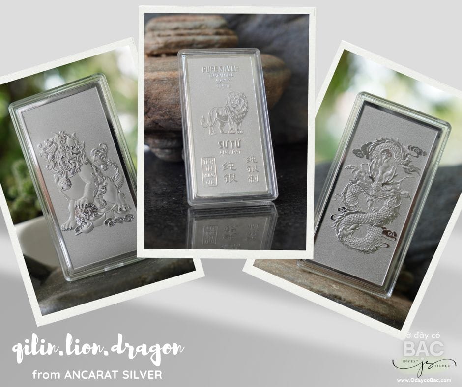 Bạc mỹ nghệ Lân Sư Rồng Ancarat