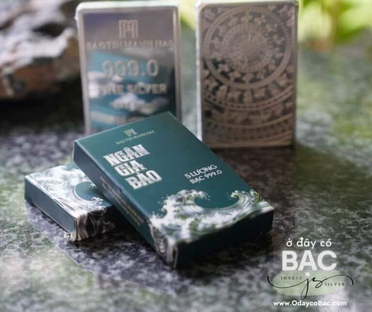 Bạc thỏi Bảo Tín Mạnh Hải Ngân Gia Bảo 5 Lượng